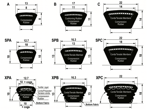 V-belt A groove