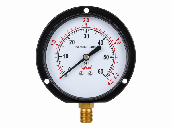 4" Bottom Thread Pressure Gauge