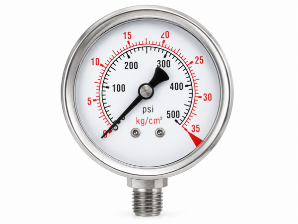 2.5" pressure gauge SS