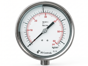 4" SS pressure gauge